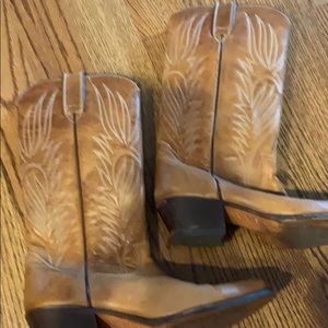 Leather cowboy boots